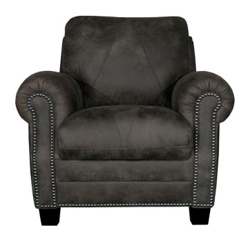 Luke Leather Furniture - Chairs - LEE in color 278 Outback Gray